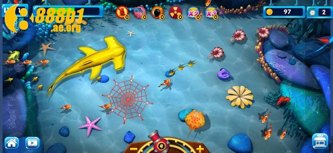 Giao diện đại dương 3D sống động của game bắn cá 888b