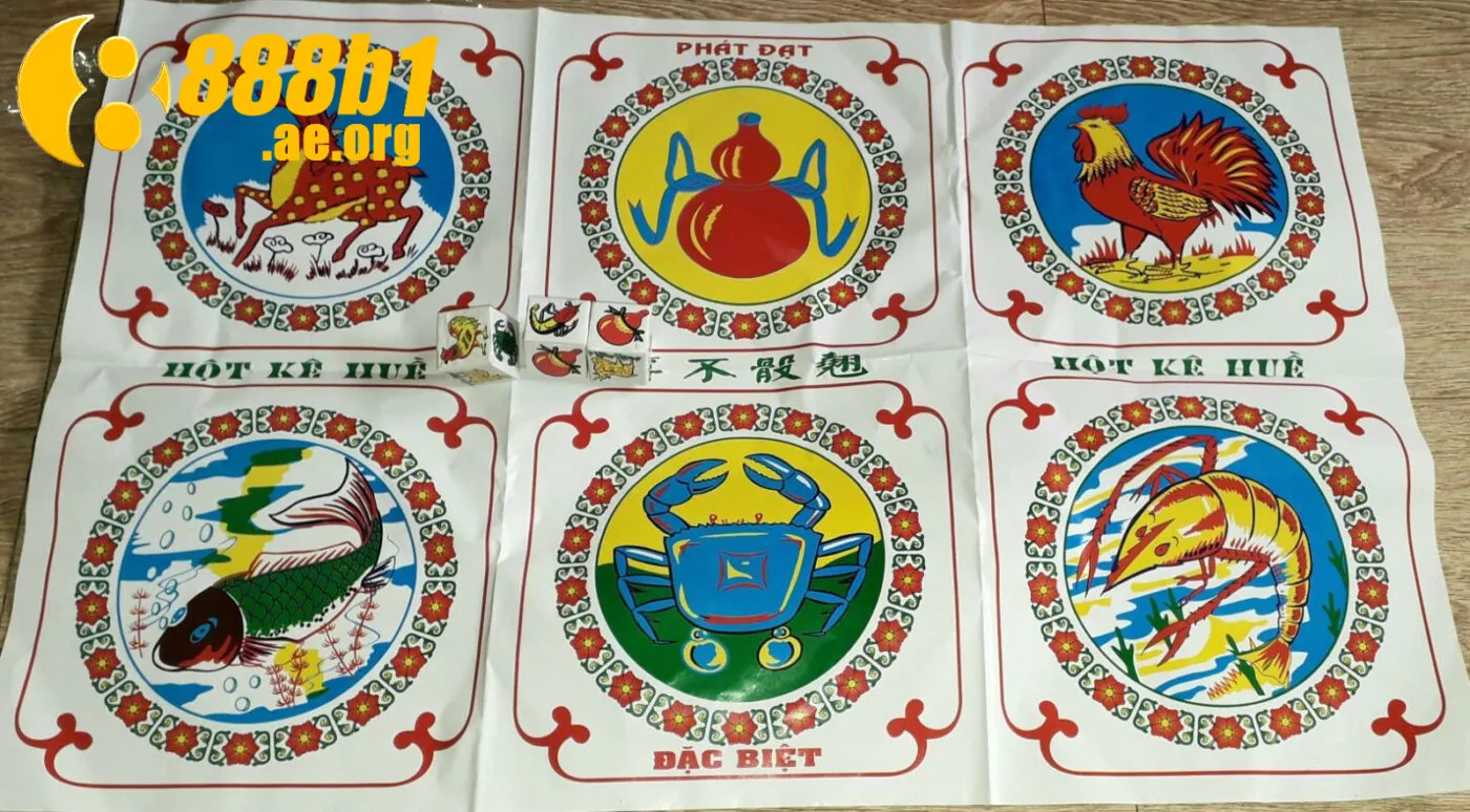 Giao diện sảnh chơi Bầu Cua 888b đầy màu sắc và sinh động